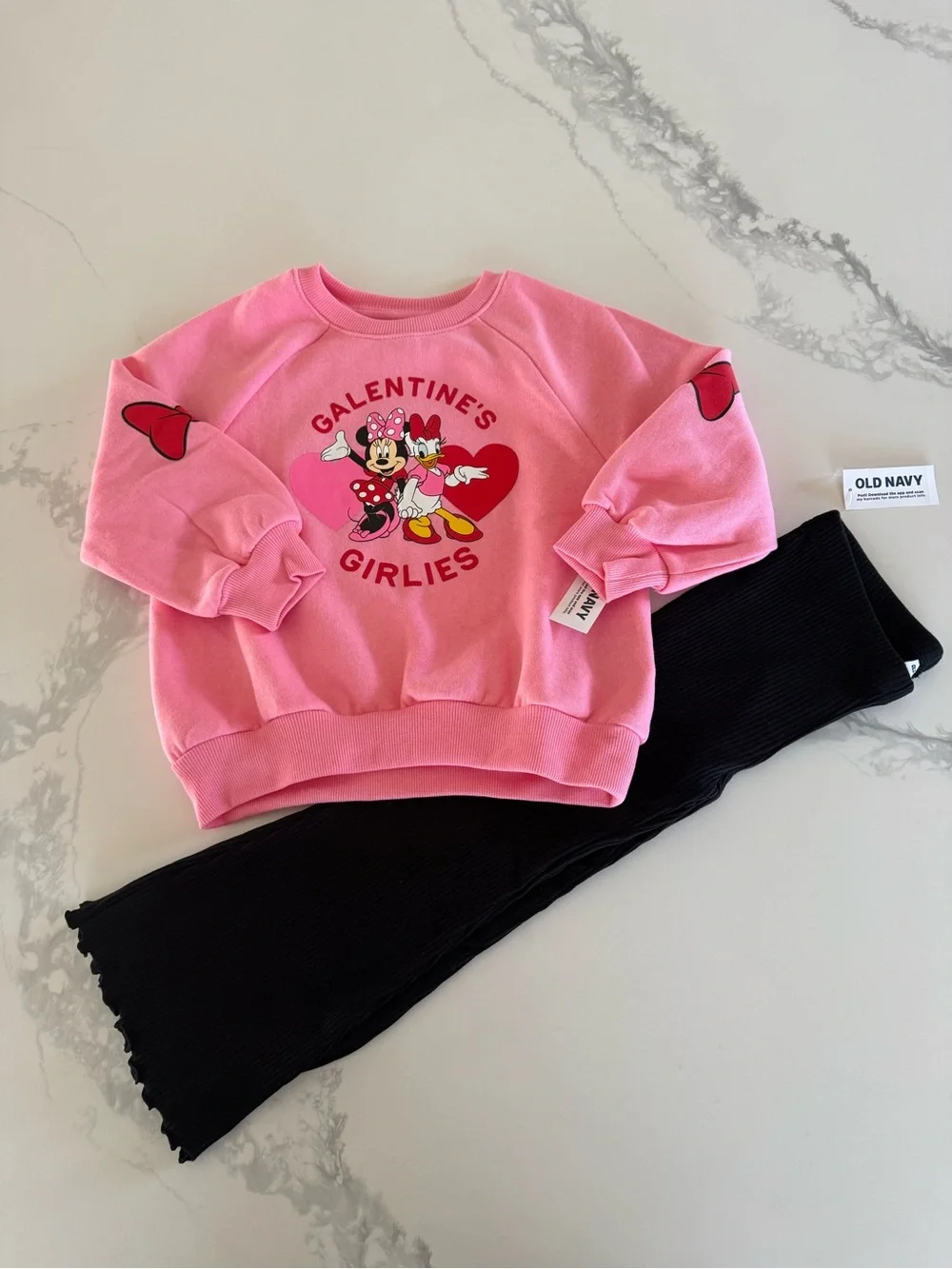 Minnie and Daisy Toddler Girls’ Sweatshirt and Leggings Size 3